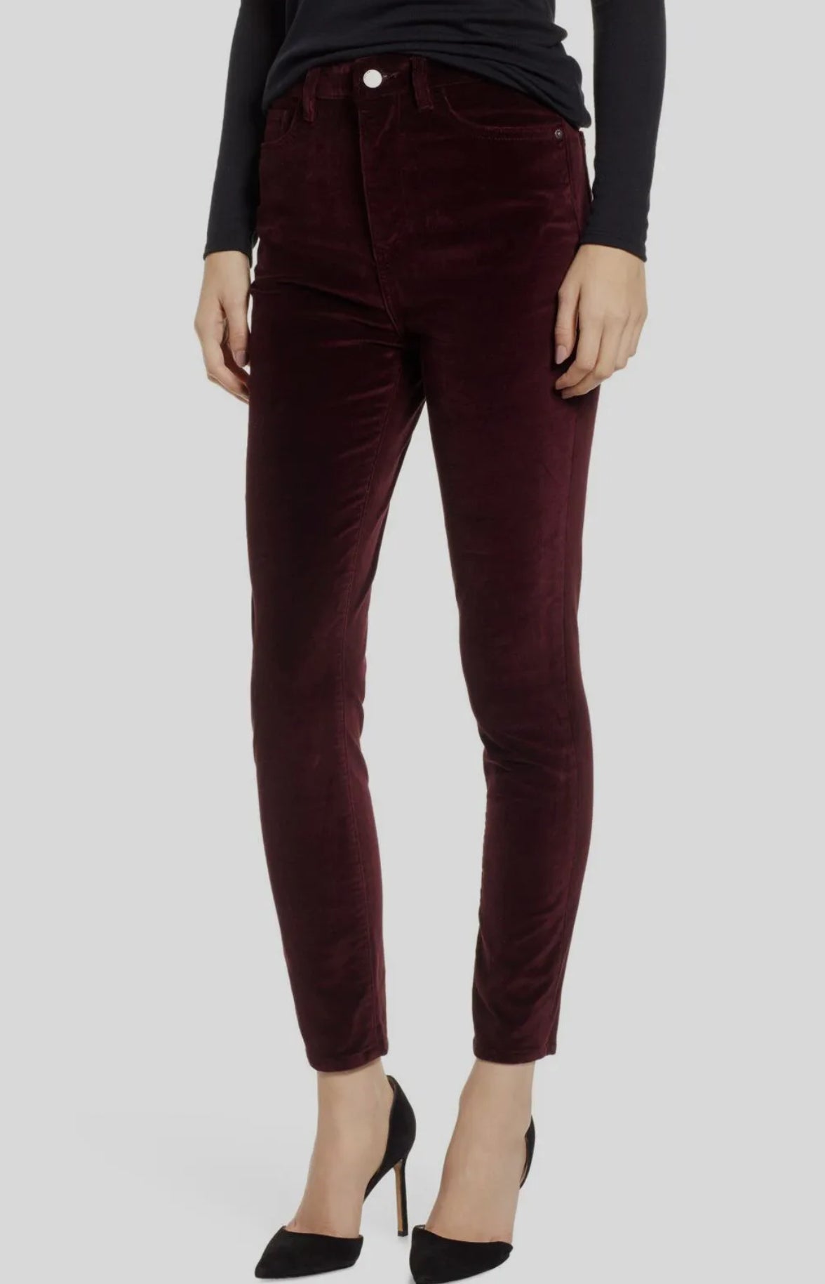 DL1961 Chrissy Ultra High Rise Skinny - Maroon