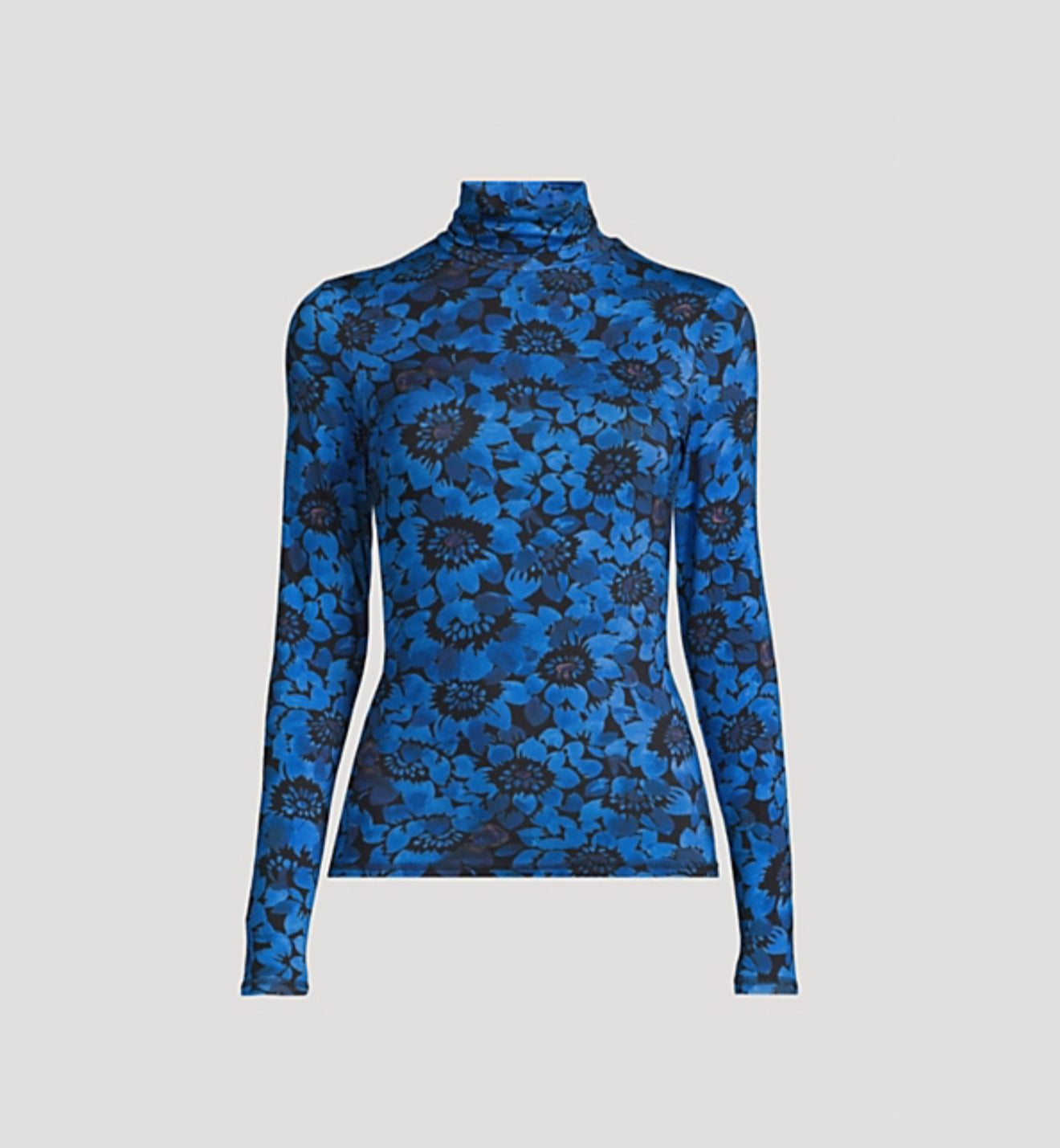 Smythe Jersey Turtleneck - Lapis Floral