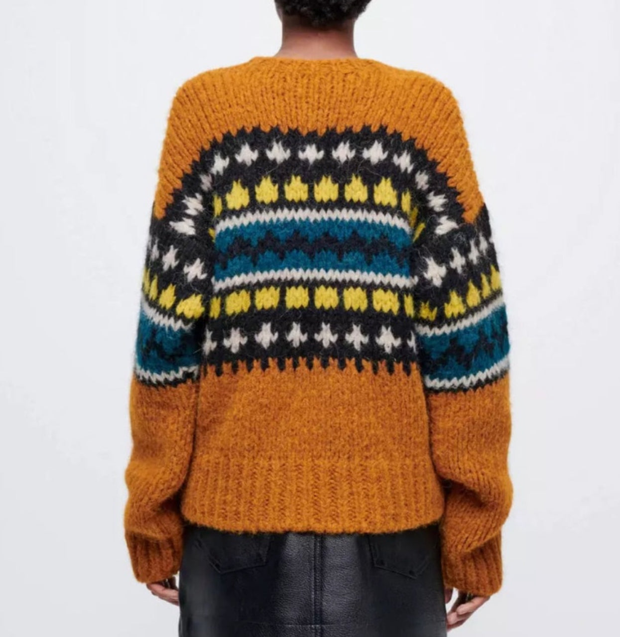 Re/Done 50s V Neck Pullover Alpaca Sweater