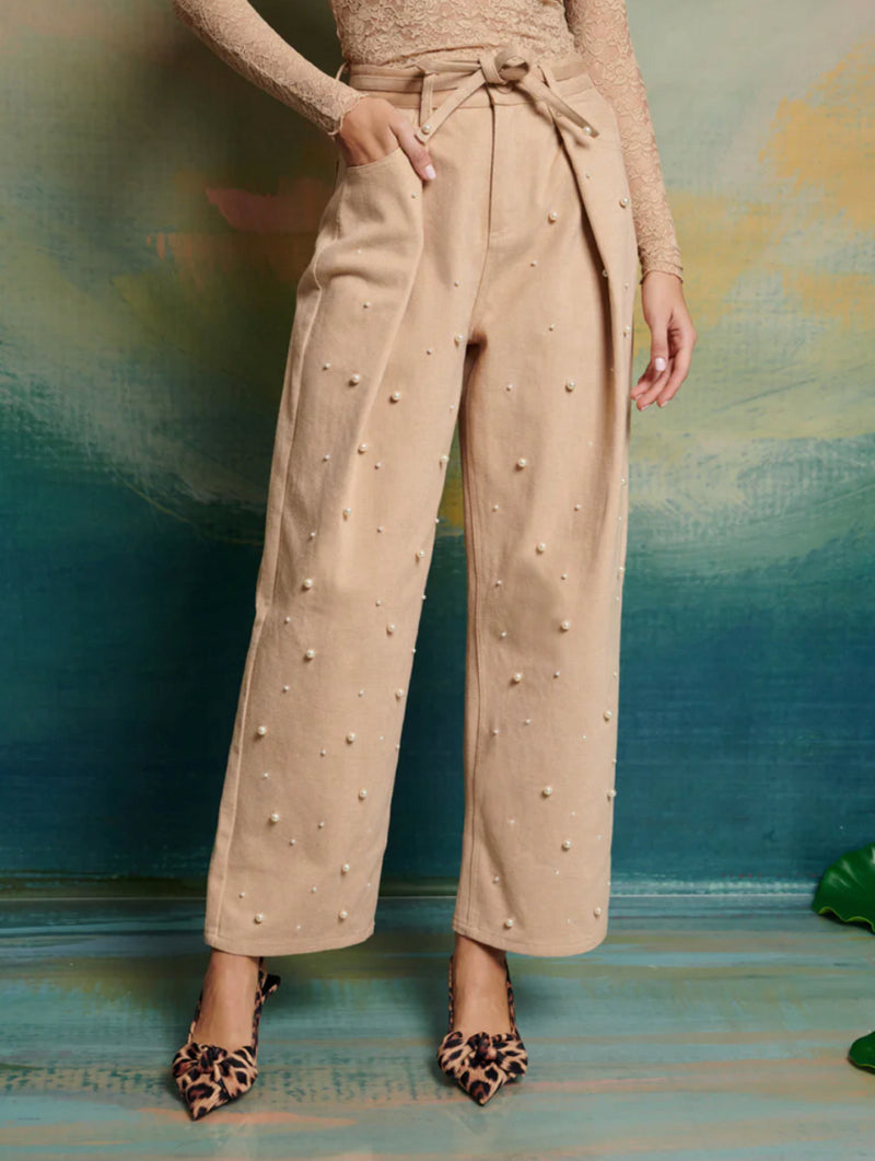 DREAM Sister Jane Victoria Pearl Trousers - Tan