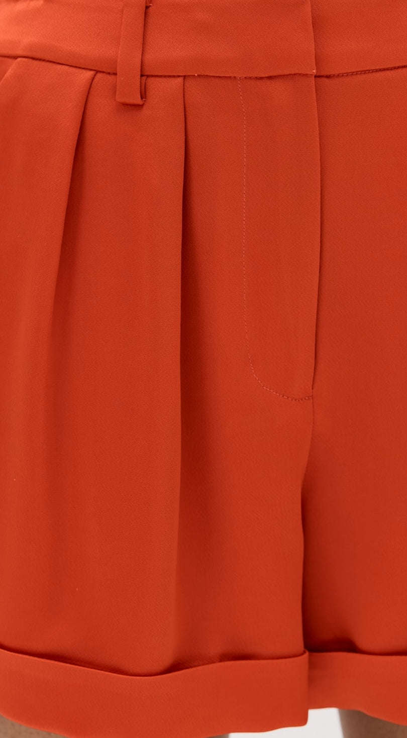 SIMKHAI Devan Pleated Shorts - Flame