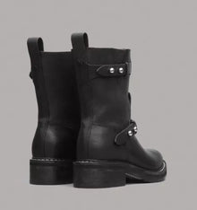 rag & bone RB Leather Moto Boots - Black