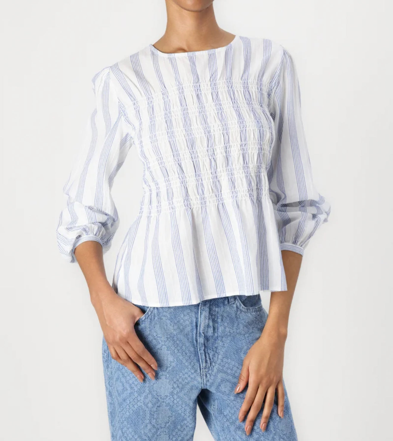ICHI Rebekka Blouse - Cloud Dancer