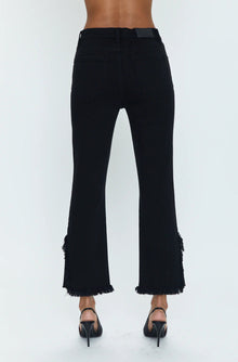Pistola Lennon Frayed Crop - Blackbird