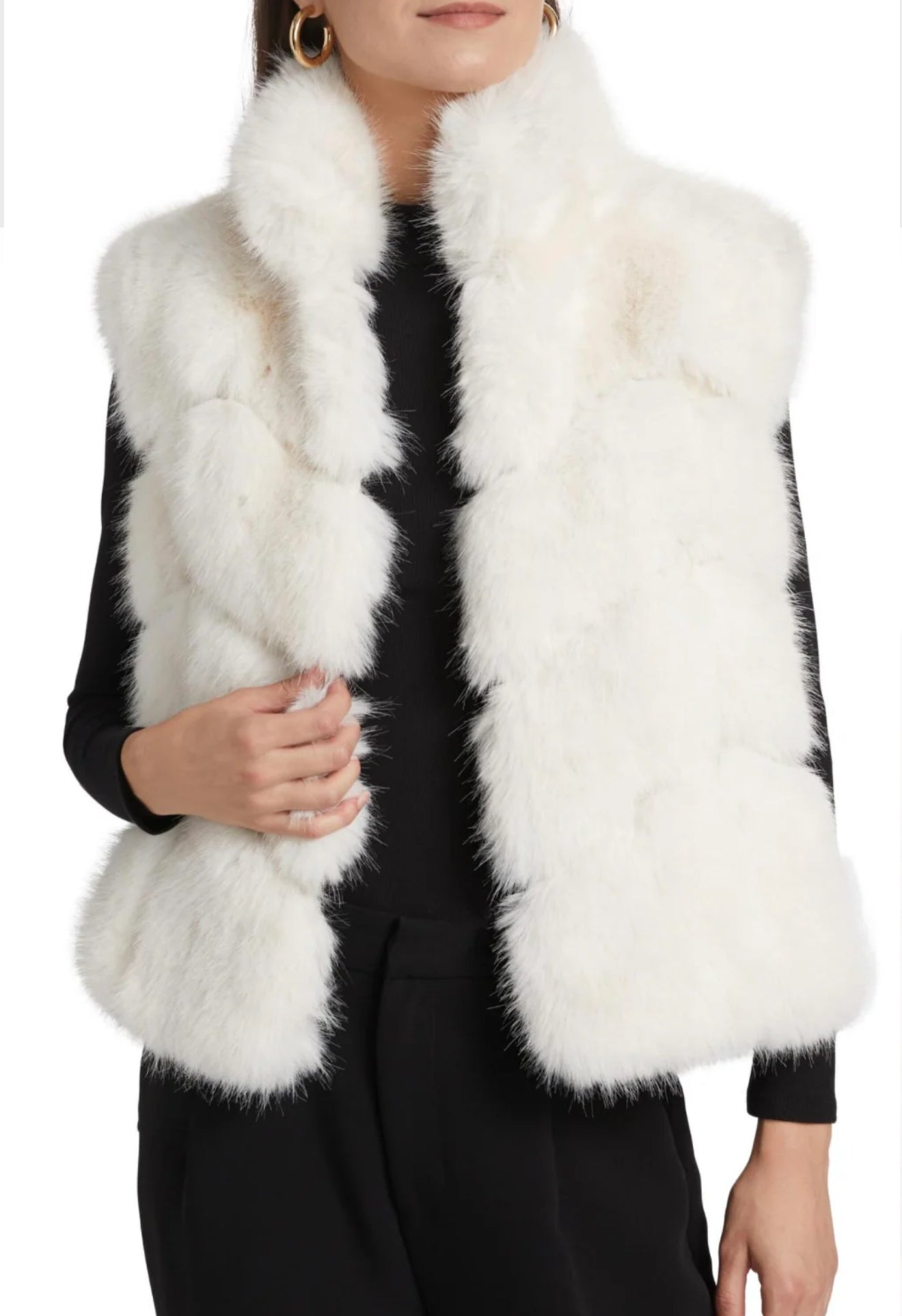 Generation Love Rosario Faux Fur Vest - White