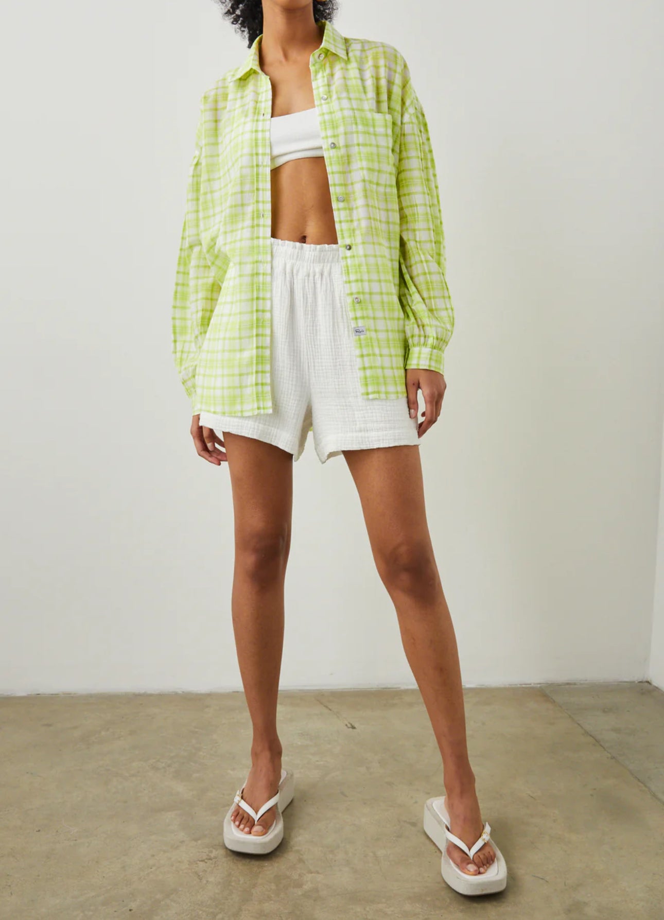 Rails Janae Shirt - Lime Plaid