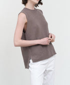 Evam Eva Wool Lily Vest - Otter Gray