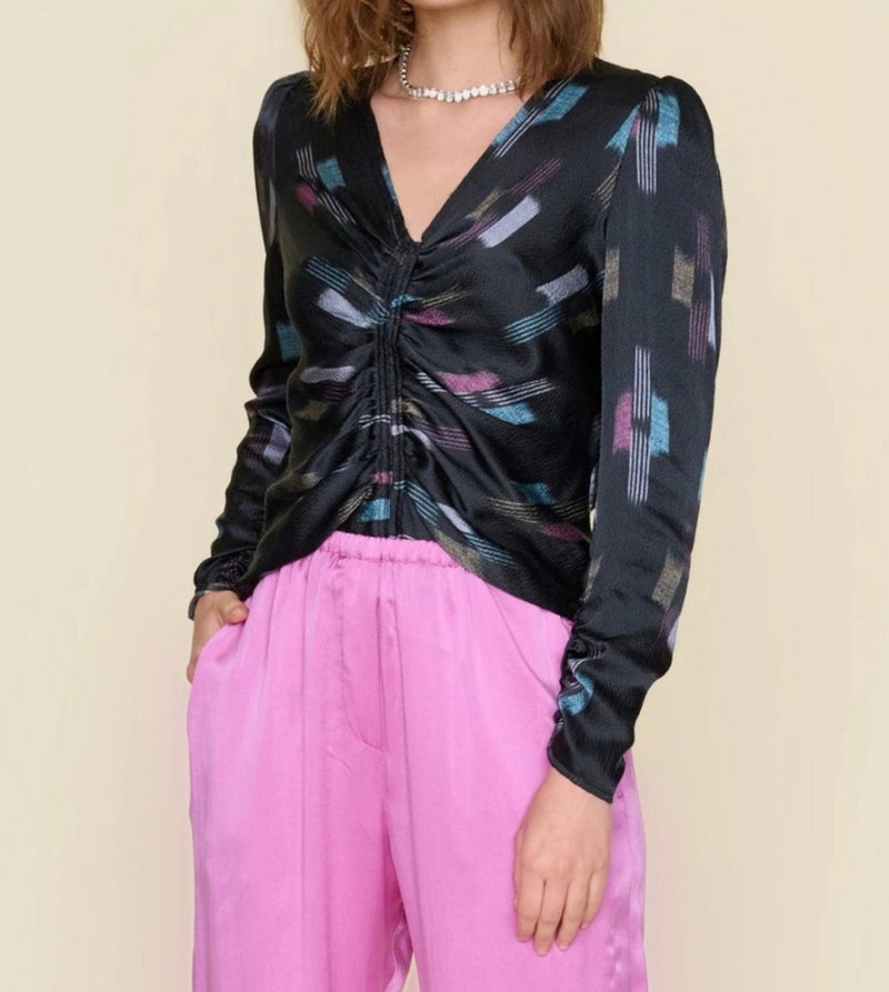 Xirena Prisca Top - Black Ikat