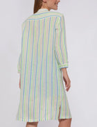 Vilagallo Rebecca Dress -  Neon Green Stripes