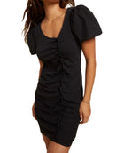 Nation Ltd Sydney Gathered Mini Dress - Black