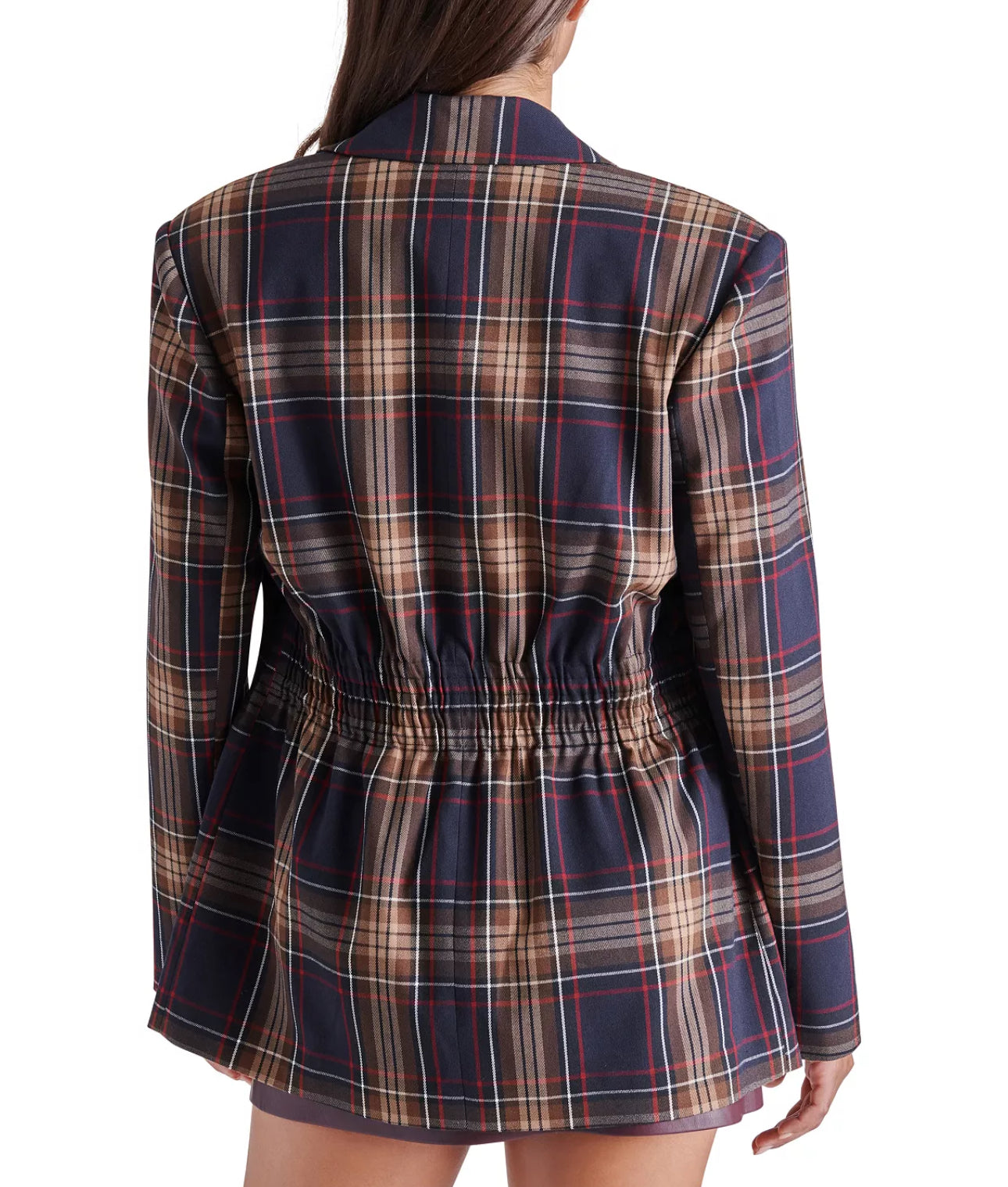 Steve Madden The Frida Blazer - Navy Plaid