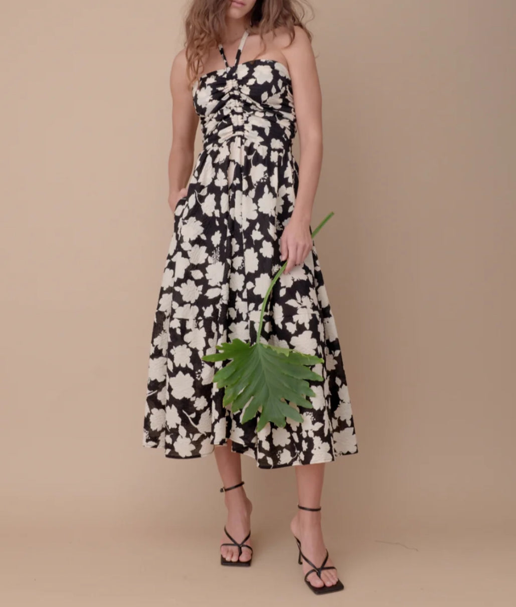 Secular Gianna Dress - Black/Creme Floral