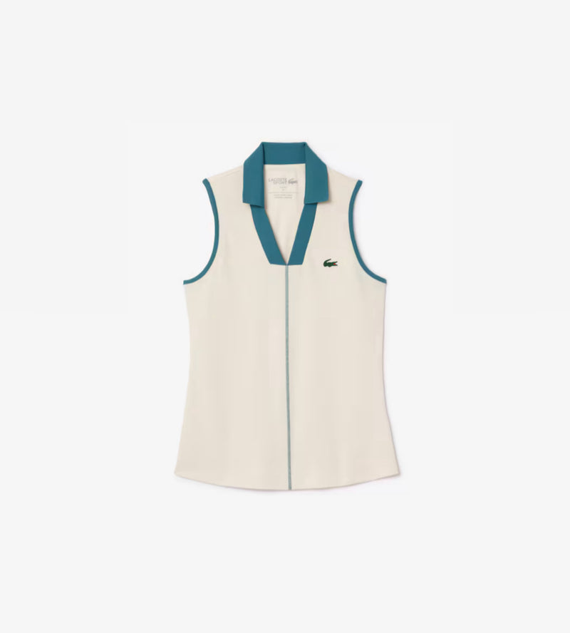 Lacoste Slim Fit Ultra Dry Sleeveless Tennis Polo - Lapland