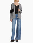 ATM Striped Oversized Cardigan - Cloud Grey