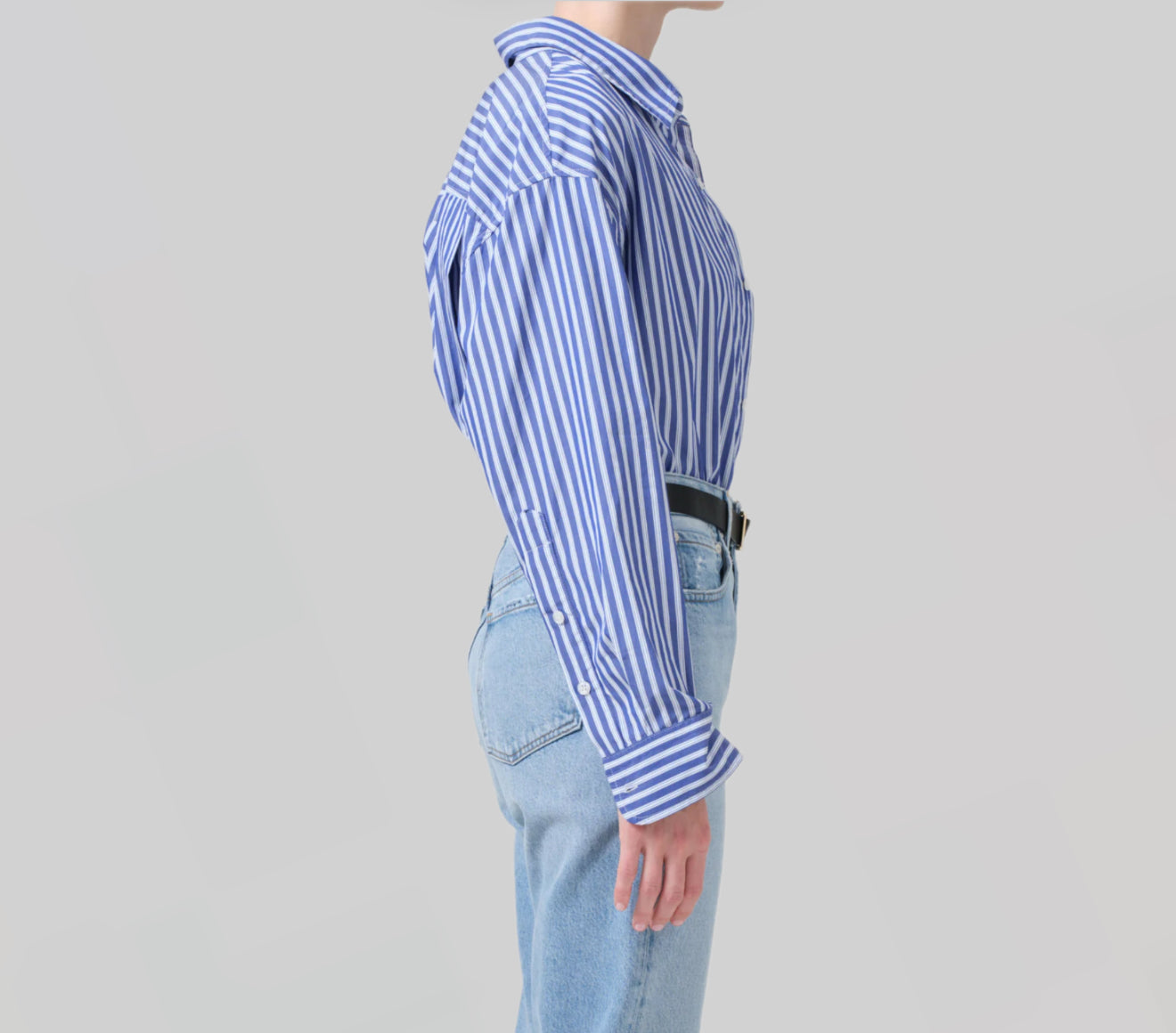 Citizens of Humanity Kayla Shirt - Navy Mesa Stripe