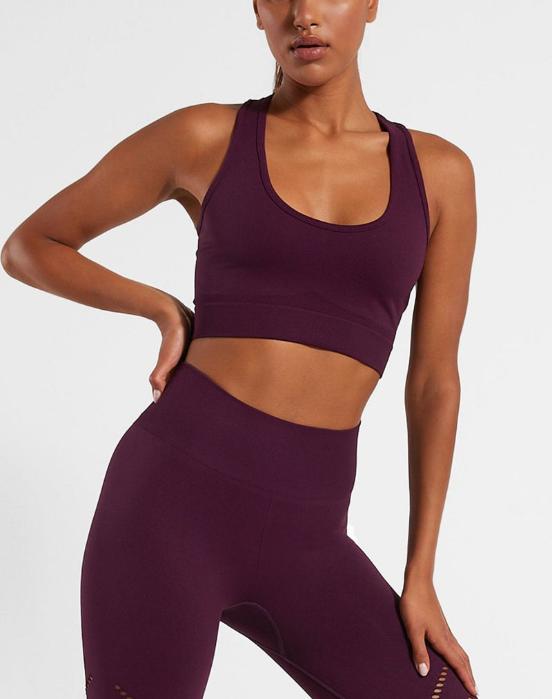 Koral Daisy Seamless Bra - Eggplant