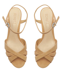 Schutz Keefa Heel - Honey Beige