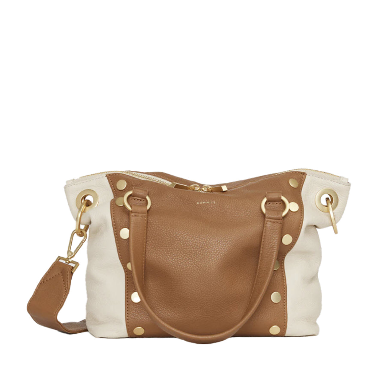 Hammitt DANIEL MED Leather Satchel Bag - Cafe au Lait