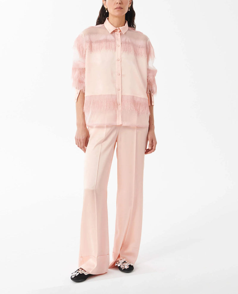 Beatrice .b Semi-Transparent Shirt W/Fringes - Arizona Sunrise