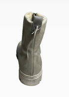 Lofina Suede Boot With Front Zipper - Sand