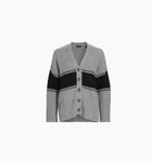 ATM Striped Oversized Cardigan - Cloud Grey