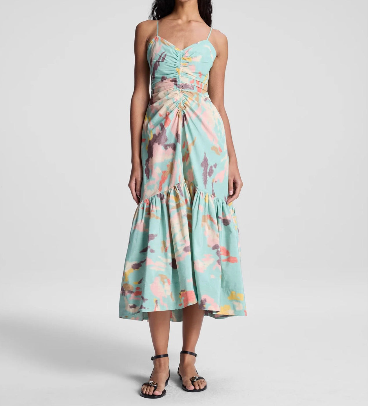 A.L.C. Lindsey Printed Midi Dress - Mint Multi