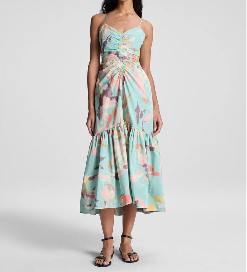 A.L.C. Lindsey Printed Midi Dress - Mint Multi