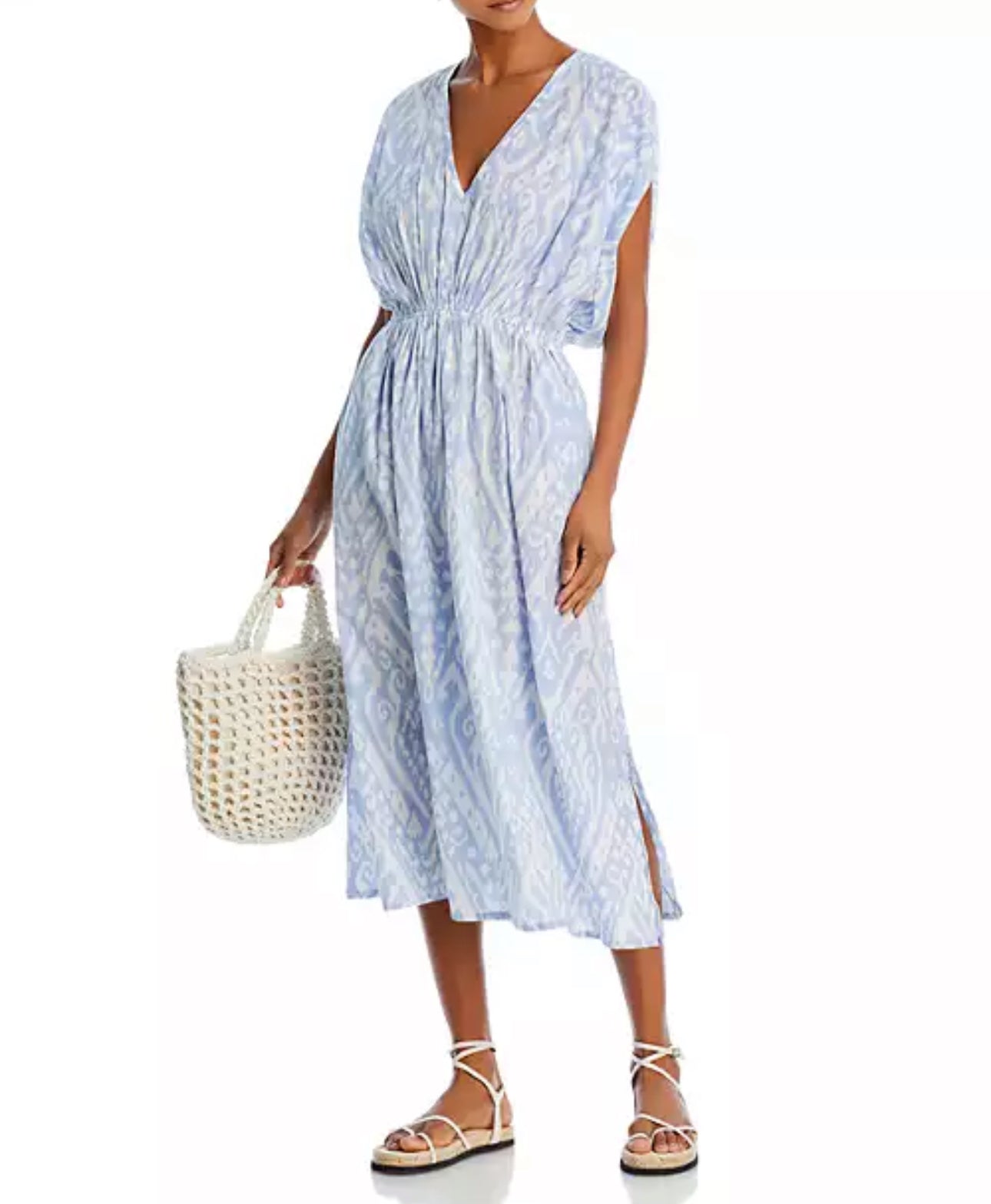 Echo Ikat Gemma Maxi Cover Up Dress - Sky Blue