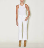 LE JEAN Bella Crop Flare - White