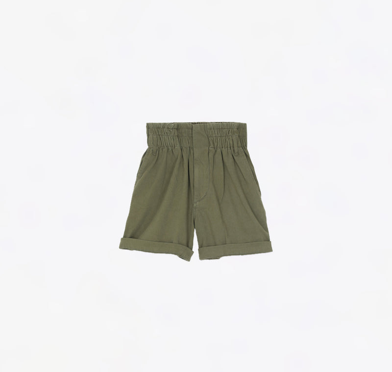 Ragdoll LA High Waisted Shorts - Army Green