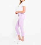 Parker Smith Twisted Seam Skinny Crop w/Raw Hem - Lilac