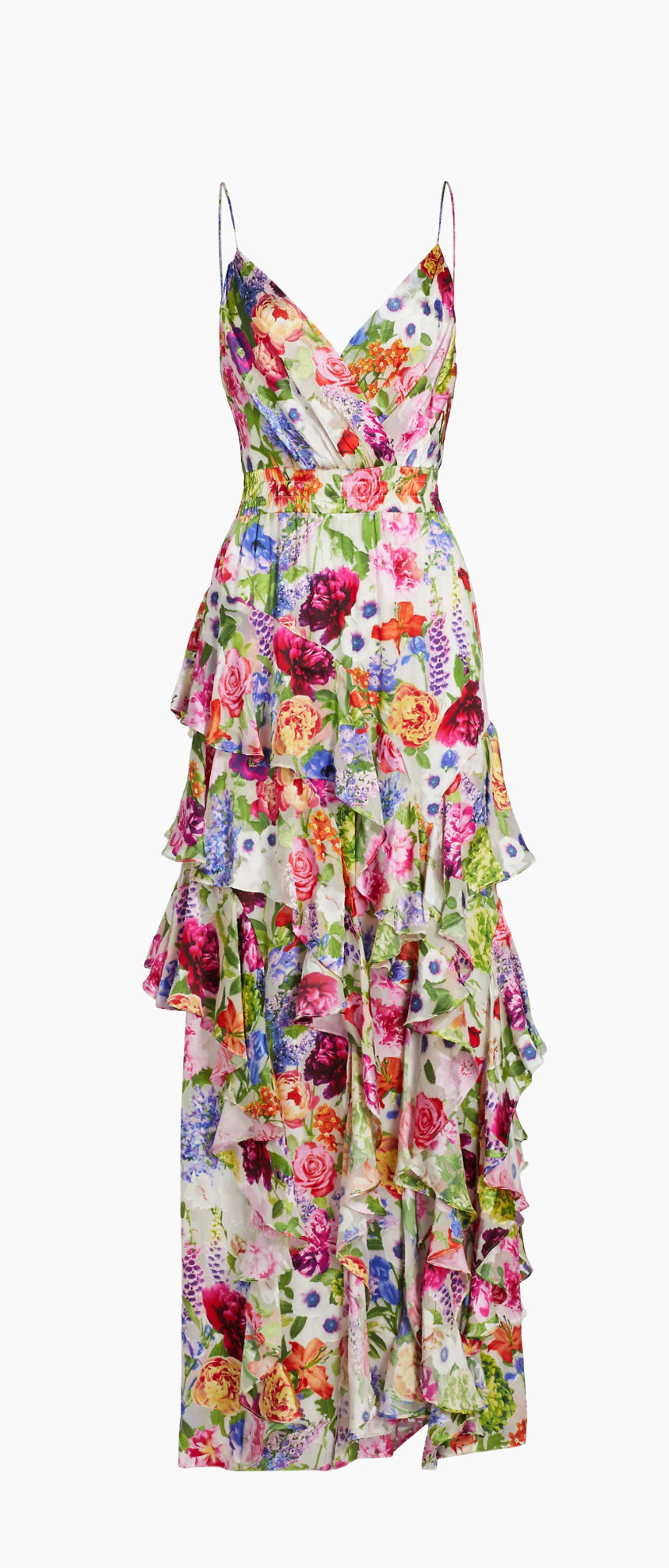 alice + olivia Hayden Ruffled Floral Maxi Dress