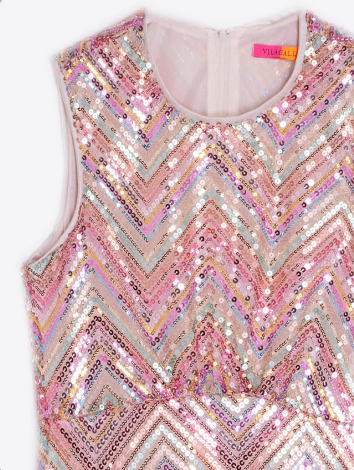 Vilagallo Grazia ZigZag Sequins Dress