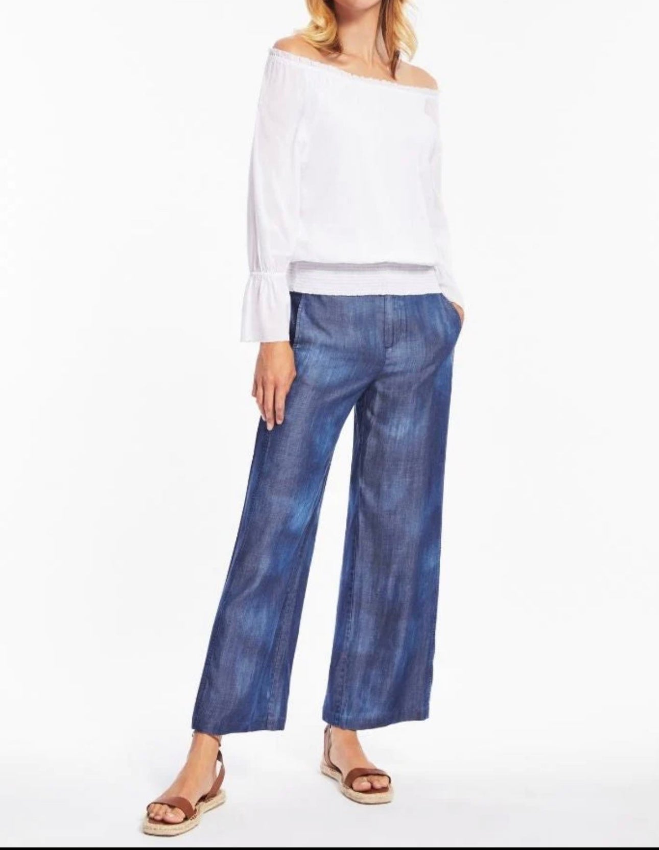 ecru Tulum Pant With Seam Detail