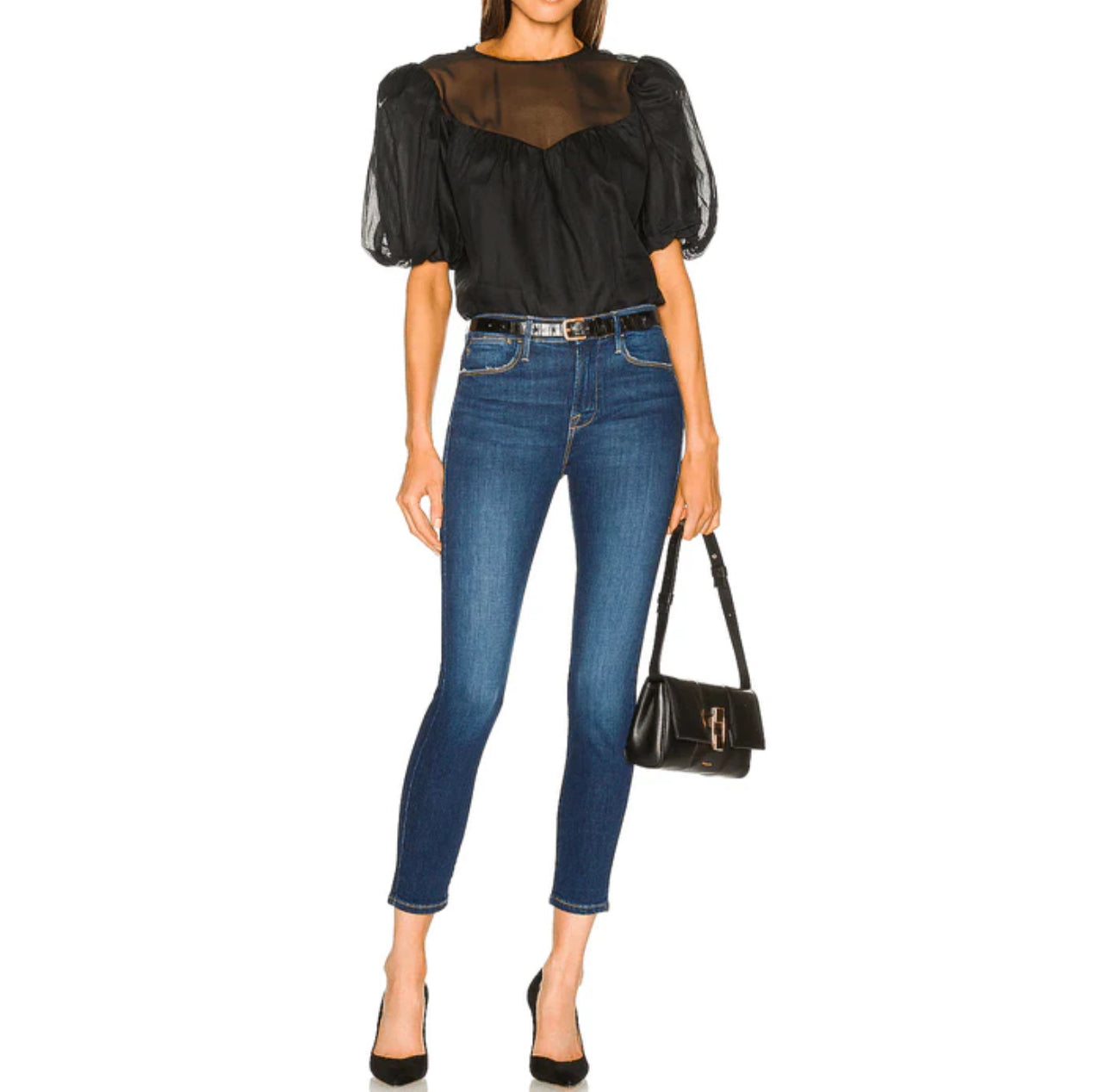 Frame Le High Skinny Crop - Terre