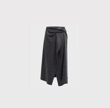 A.L.C. Clara Pinstripe Midi Wrap Skirt - Grey