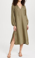 James Perse Lightweight Linen Dress - Cashew