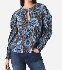 MISA Los Angeles Siena Top - Blue Sunflower