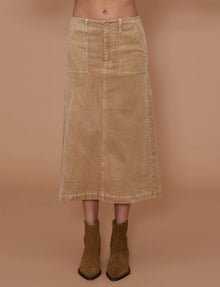 LE JEAN Jocelyn Skirt - Sandwashed Caramel