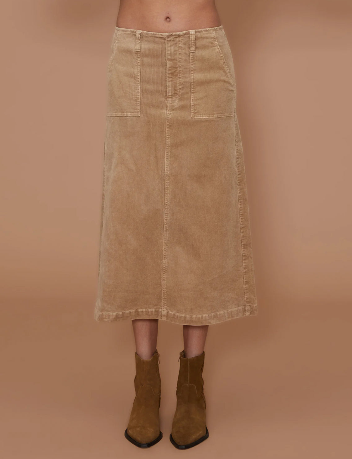 LE JEAN Jocelyn Skirt - Sandwashed Caramel