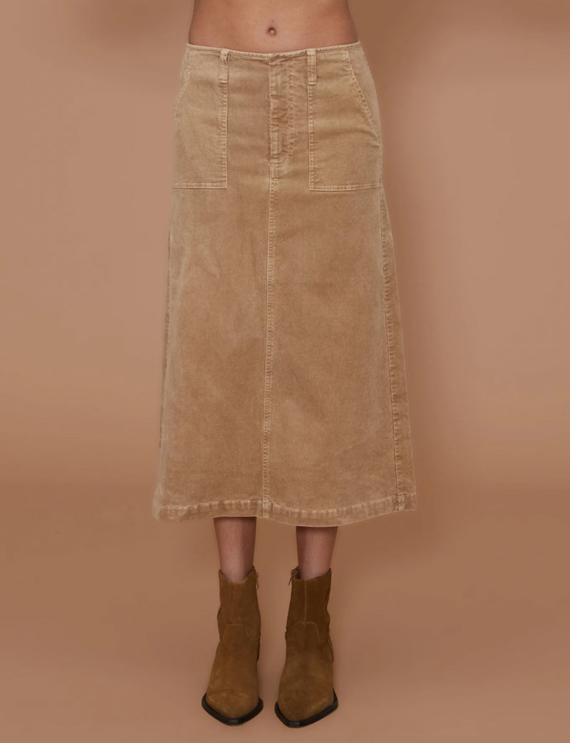 LE JEAN Jocelyn Skirt - Sandwashed Caramel