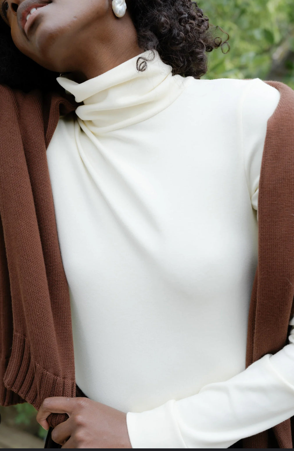 DONNI. The Baby Rib Turtleneck - Powder