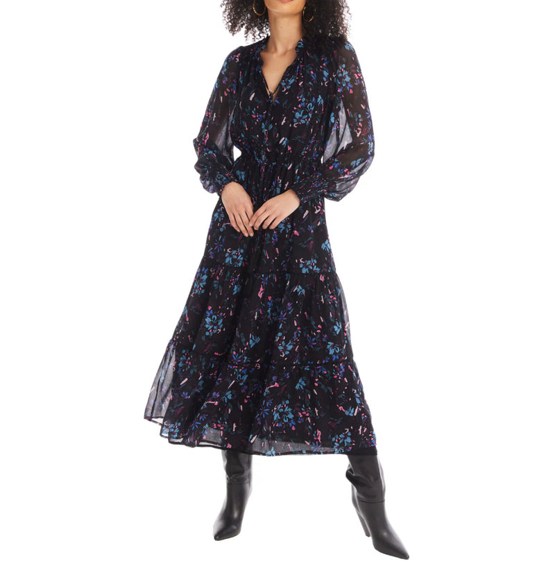 Allison New York Winston Dress - Black Floral