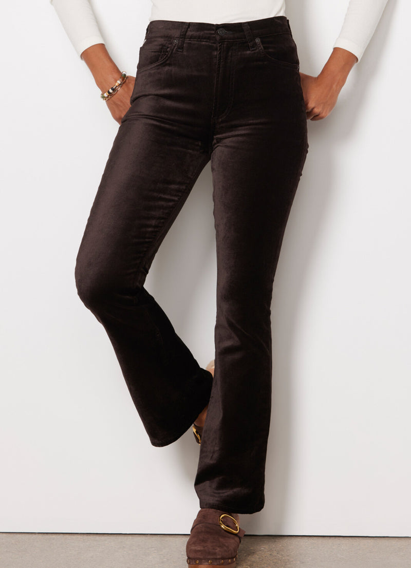 Citizens of Humanity Lilah Velvet High Rise Bootcut - Brown Pony