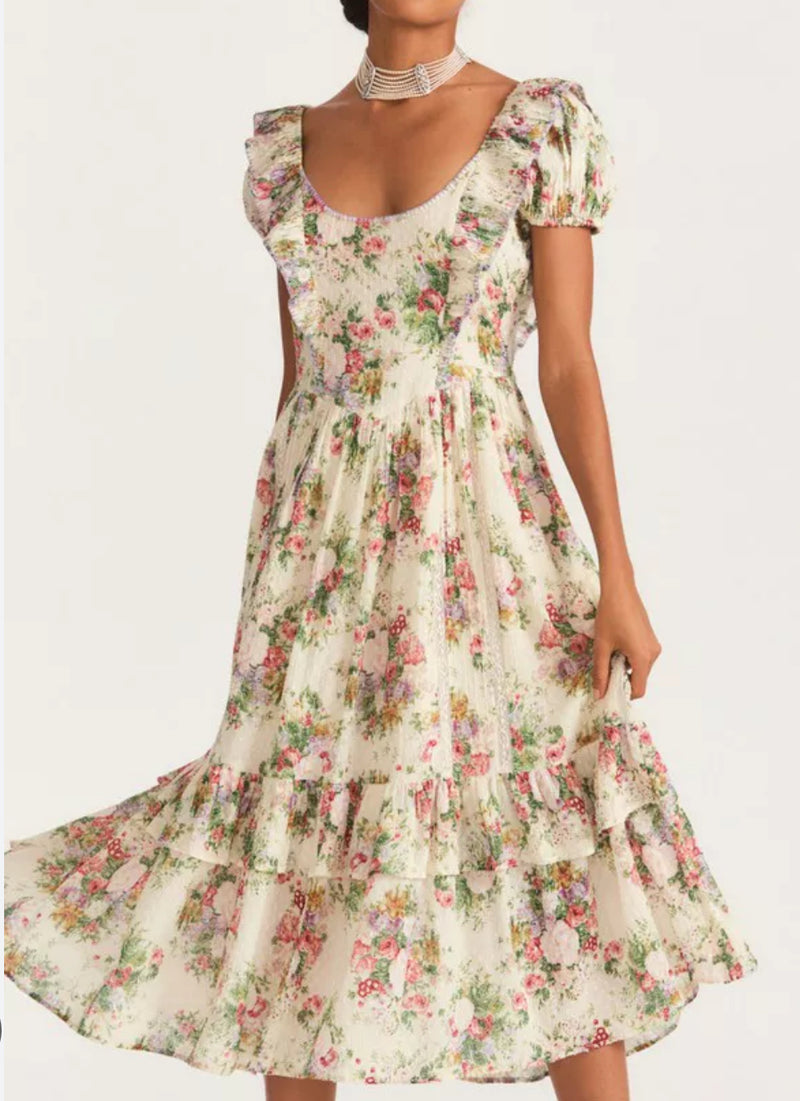 LoveShackFancy Exley Midi Dress