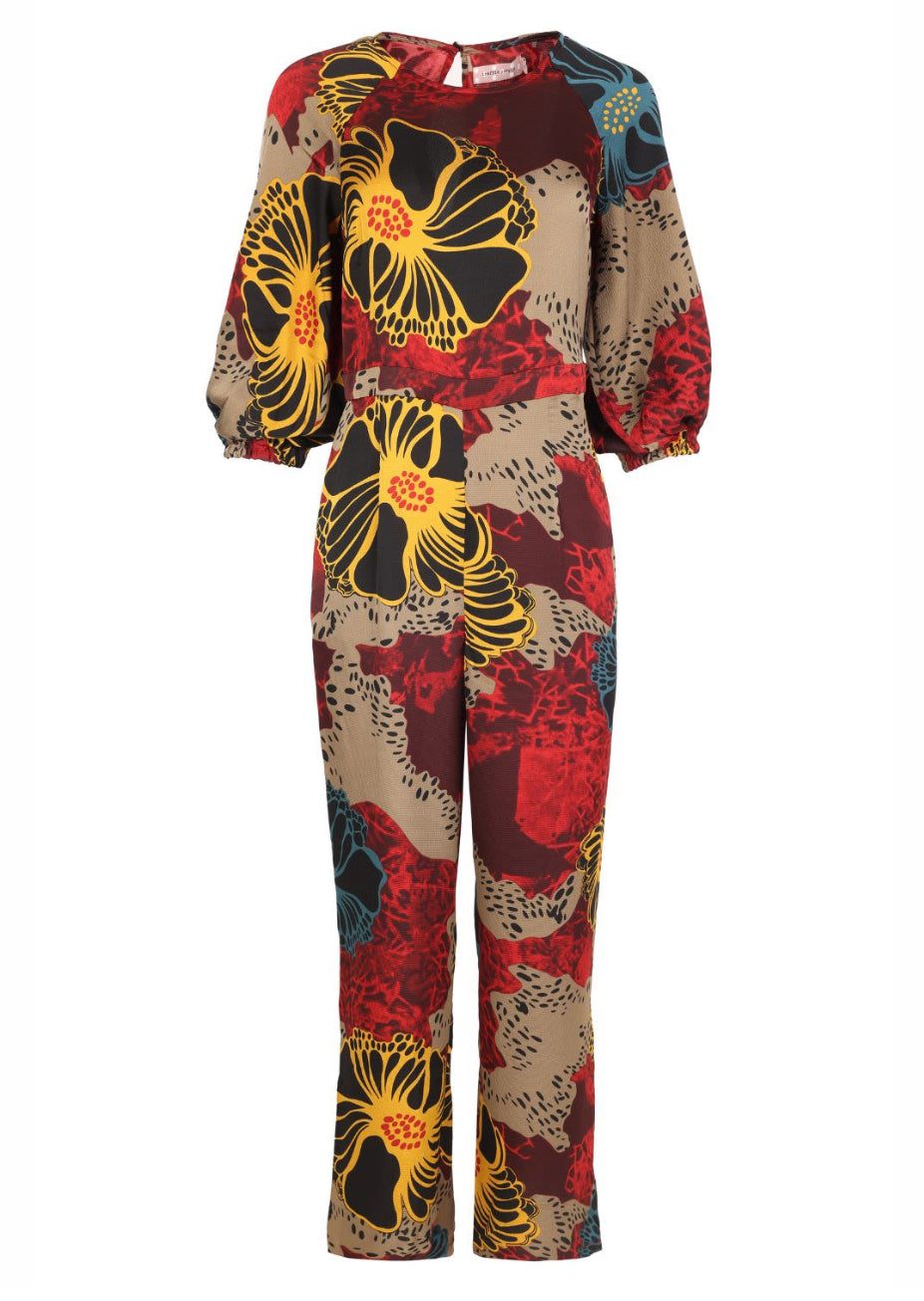 Traffic People Into My Arms Floral Jumpsuit