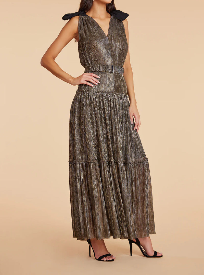 bishop + young LaLa Party Dress - Gold Metallic