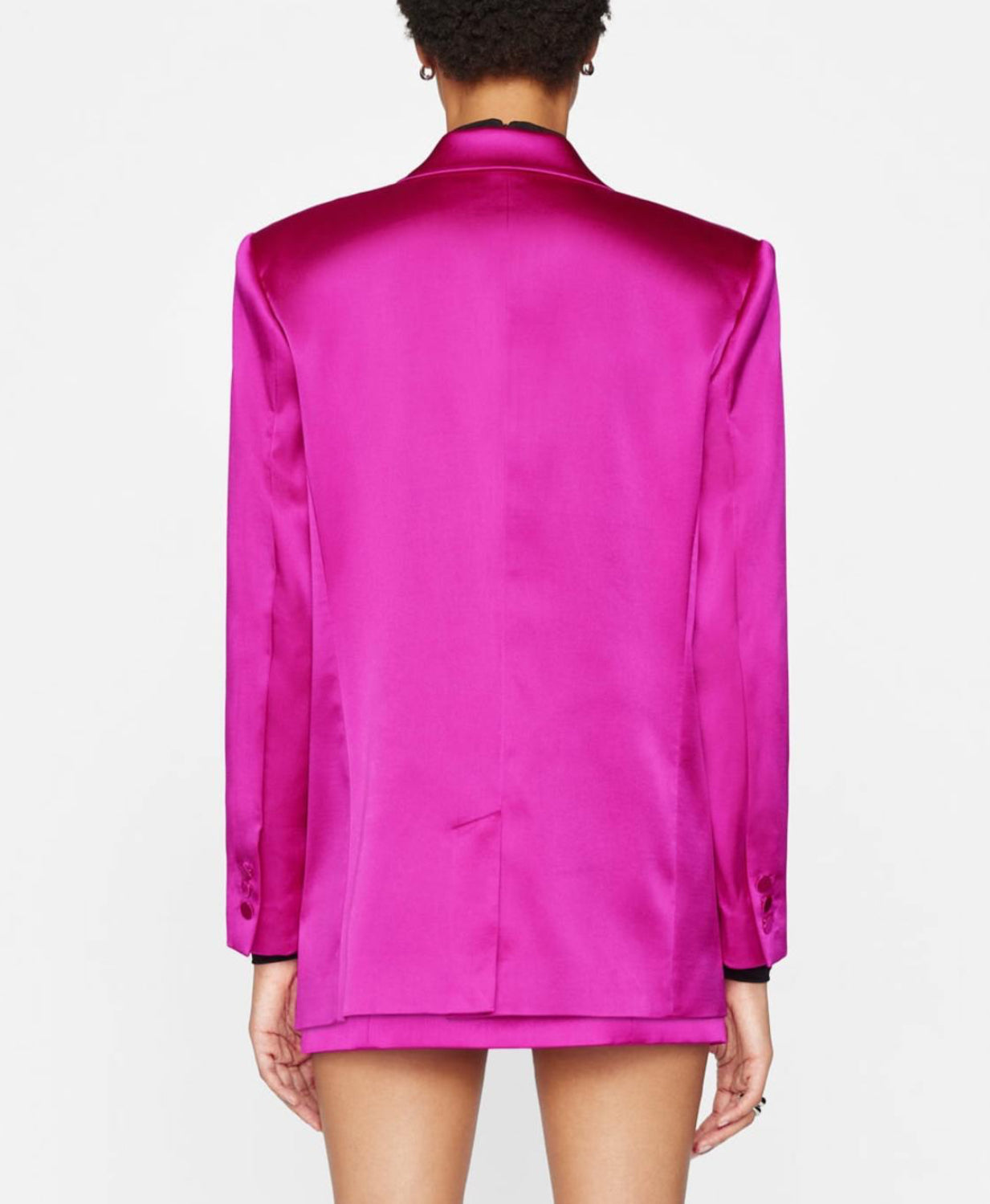 Frame Strong Shoulder Blazer - Magenta