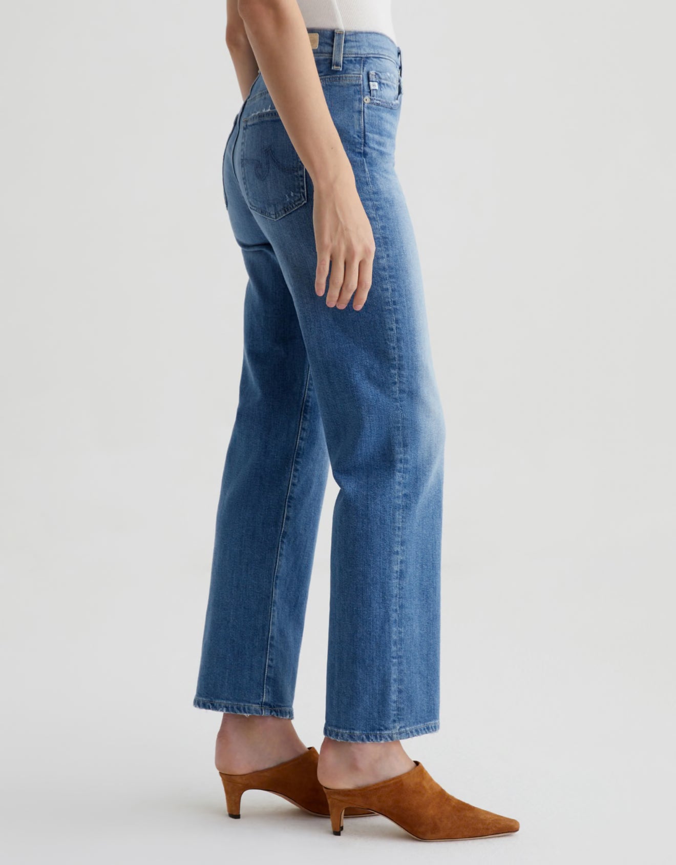 AG Jeans Brinley Mid-Rise Straight - Iris