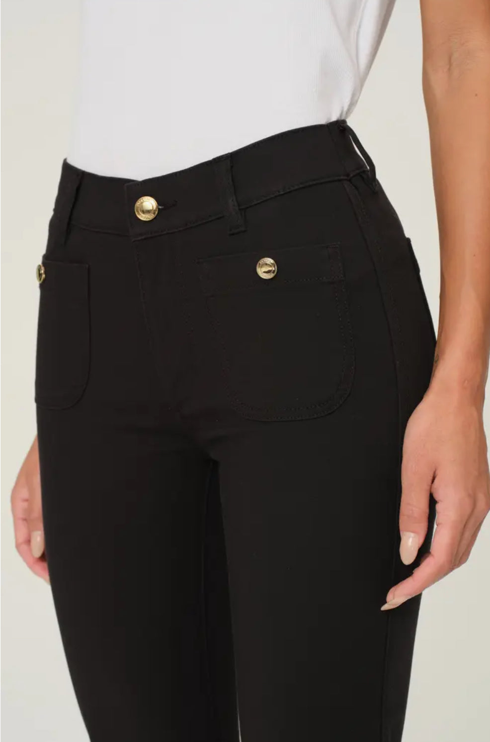 DL1961 Mara Instasculpt Mid Rise Ankle Straight Leg Jean - Black Onyx Dynamic
